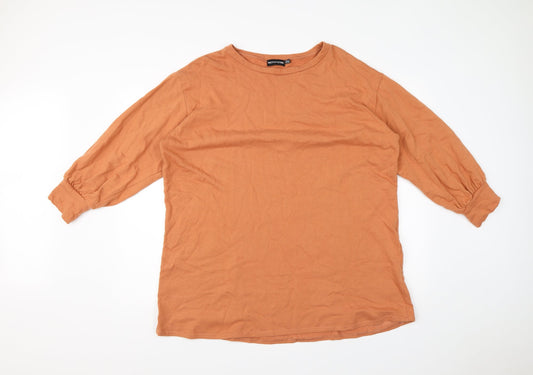 PRETTYLITTLETHING Womens Orange Pullover Sweatshirt Size 4