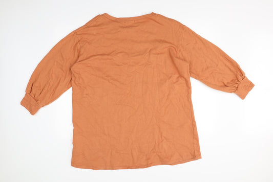 PRETTYLITTLETHING Womens Orange Pullover Sweatshirt Size 4