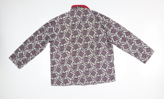 DAMIGO Mens Multicoloured Paisley Button-Up Size XL