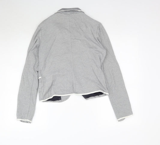 NEXT Womens White Striped Jacket Blazer Size S