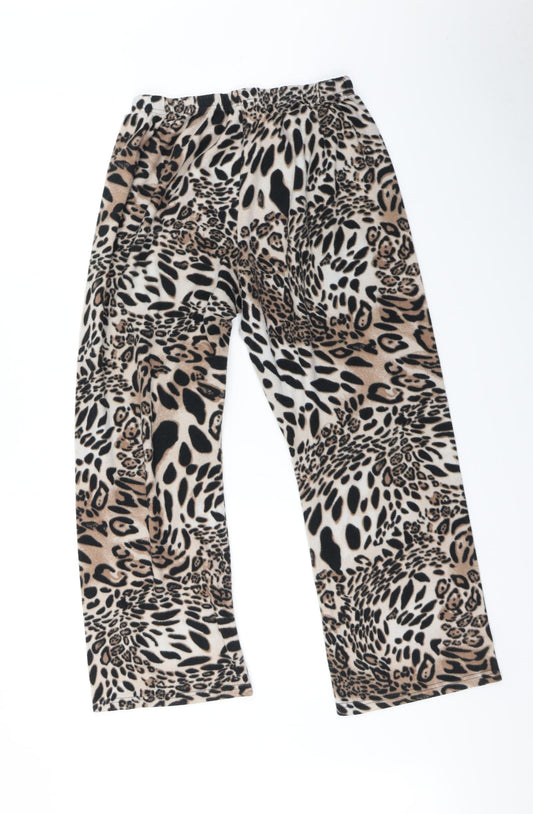 Preworn Womens Brown Animal Print Lounge Pants Size M
