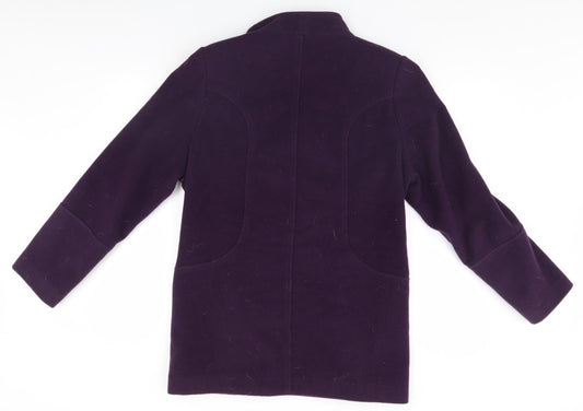 EWM Womens Blue Overcoat Jacket Size 12