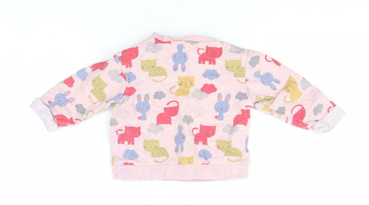 Nutmeg Girls Pink Pullover Jumper Size 3-6 Months