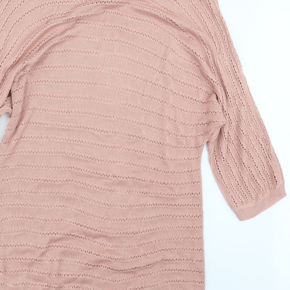 VERO MODA Womens Pink Pullover Jumper Size S