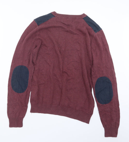 NEXT Mens Red Knit Pullover Jumper Size S