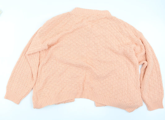 PINK Womens Pink Knit Cardigan Jumper Size M