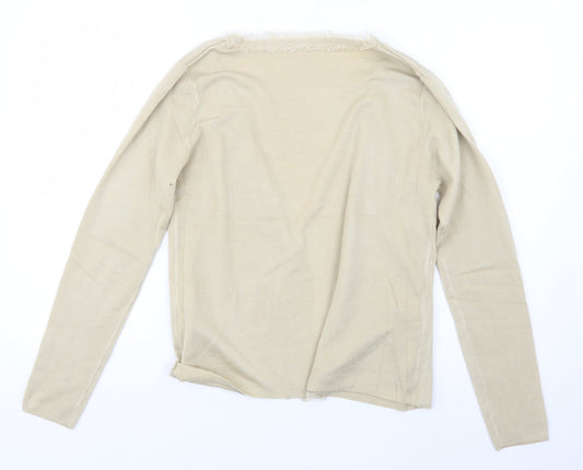 Morghy Womens Beige Knit Cardigan Jumper Size S
