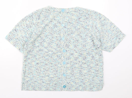 M&Co Womens Blue Knit Pullover Jumper Size 18