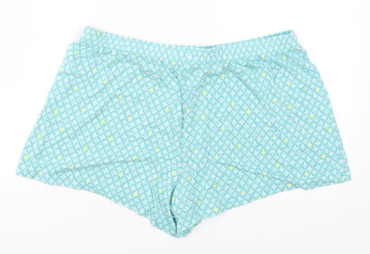 Jane & Bleecker Womens Blue Geometric Sailor Shorts Size L - Pyjama Shorts