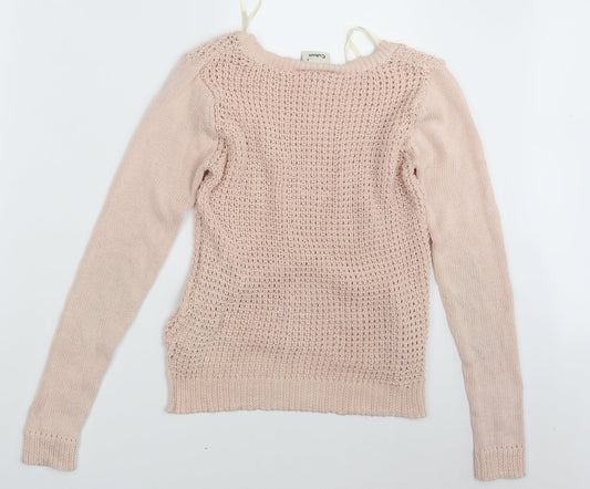 Cubus Womens Pink Knit Pullover Jumper Size S