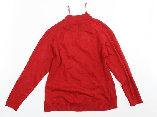 Filati Womens Red Pullover Jumper Size M
