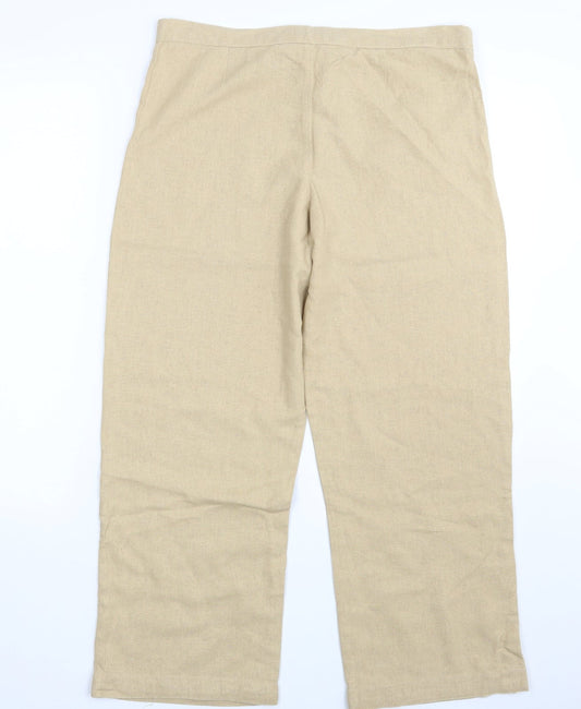 NILE COTTON Womens Beige Bloomer Trousers Size M L25 in