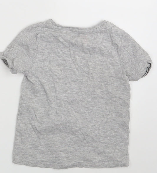 Matalan Girls Grey Basic T-Shirt Size 5 Years