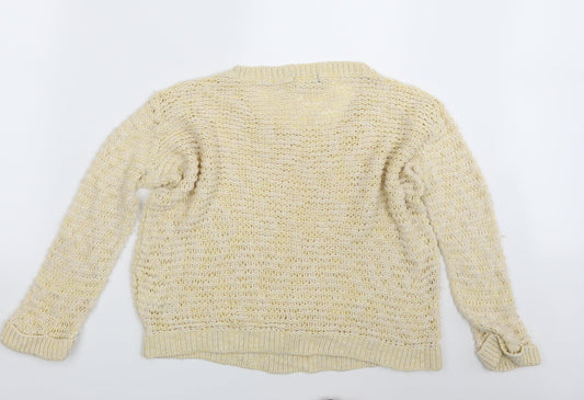 G21 Womens Yellow Pullover Jumper Size 12