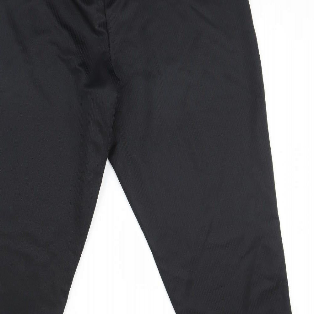 Preworn Womens Black Trousers Size 16 L28 in