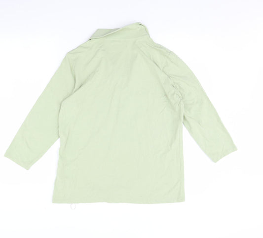 Artigano Womens Green Basic Blouse Size 14