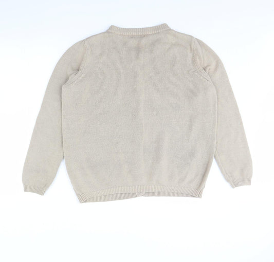 Bonmarché Womens Beige Cardigan Jumper Size M
