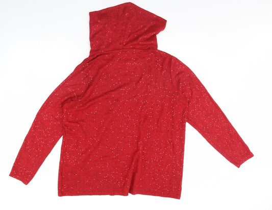 Isle Essentials Womens Red Pullover Jumper Size M