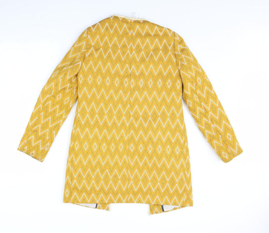 NEXT Womens Yellow Striped Jacket Size 6