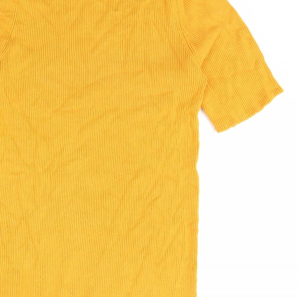 Papaya Womens Yellow Basic Blouse Size 16