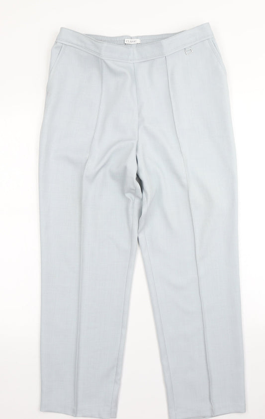 Classic Womens Blue Dress Pants Trousers Size 14 L26 in