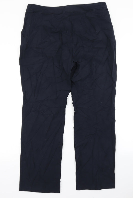 M&S Collection Womens Blue Dress Pants Trousers Size 14 L29 in