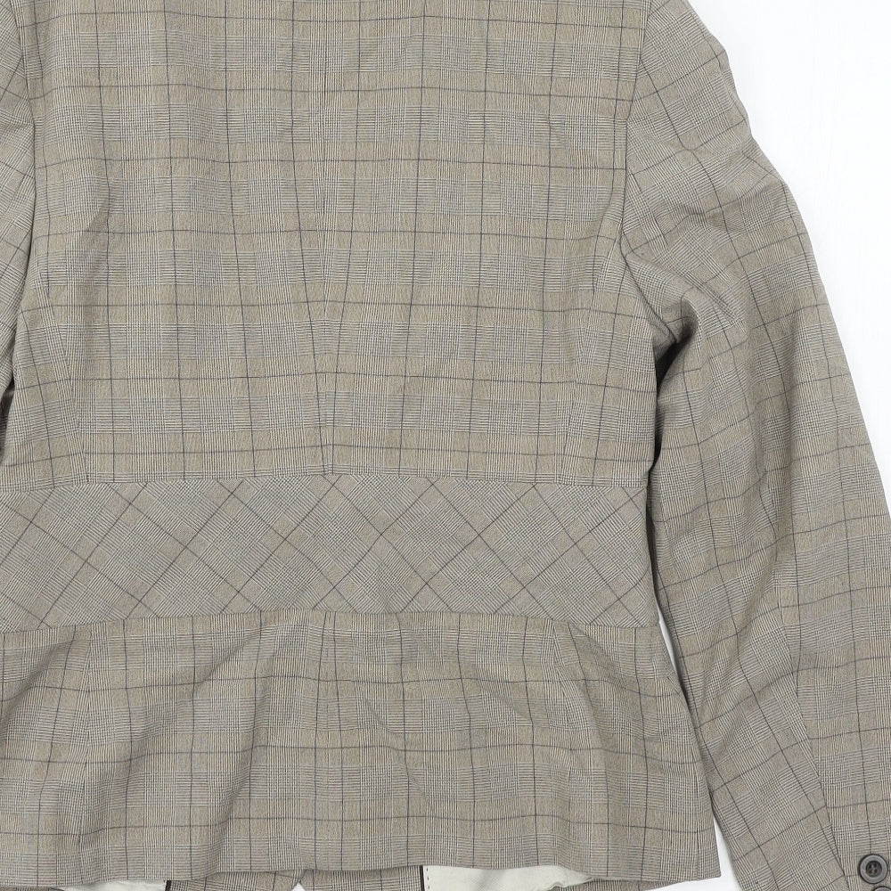NEXT Womens Brown Check Jacket Suit Jacket Size 12