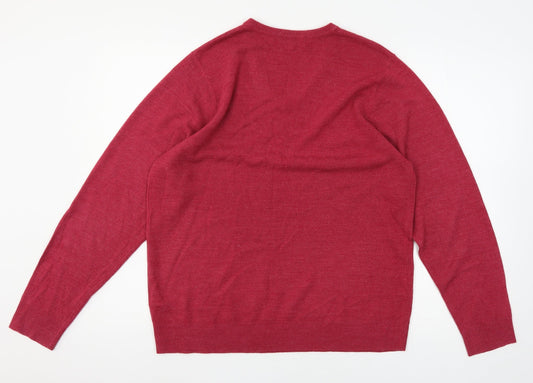 Marks and Spencer Womens Red Knit Pullover Jumper Size L