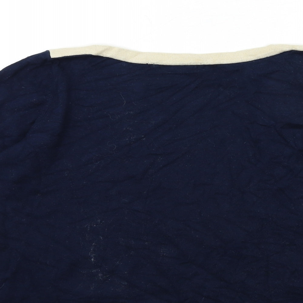 Marks and Spencer Womens Blue Knit Pullover Jumper Size 14