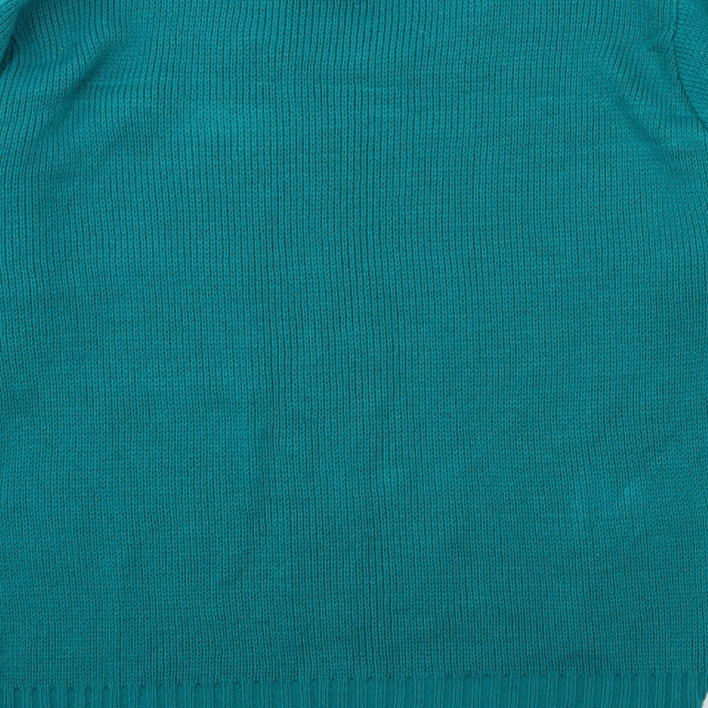 Pure & natural Womens Green Knit Pullover Jumper Size S - penguin