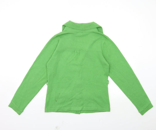 Filati Womens Green Knit Cardigan Jumper Size M