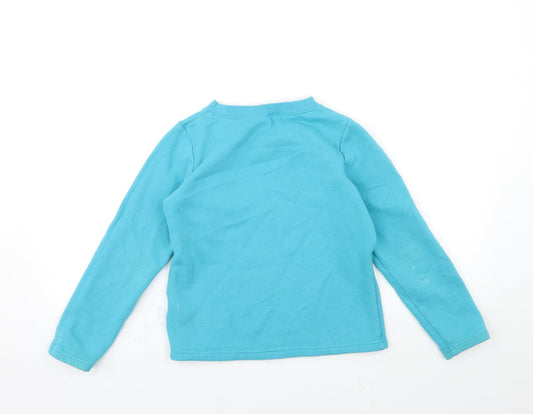 DECATHLON Girls Blue Pullover Sweatshirt Size 10 Years