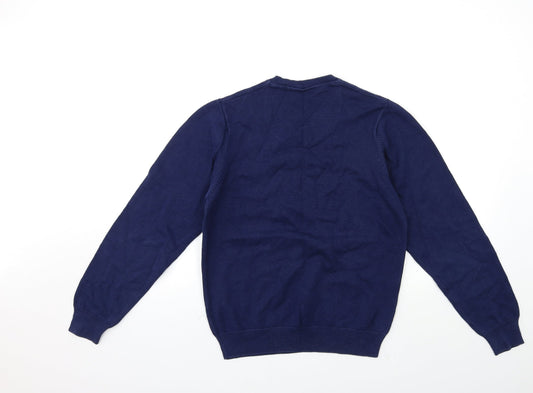 Blue Harbour Mens Blue Knit Pullover Jumper Size S