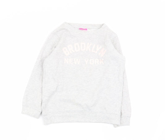 NEXT Girls Grey Pullover Jumper Size 8 Years