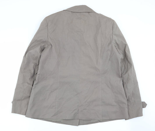 Debenhams Womens Brown Overcoat Coat Size 14
