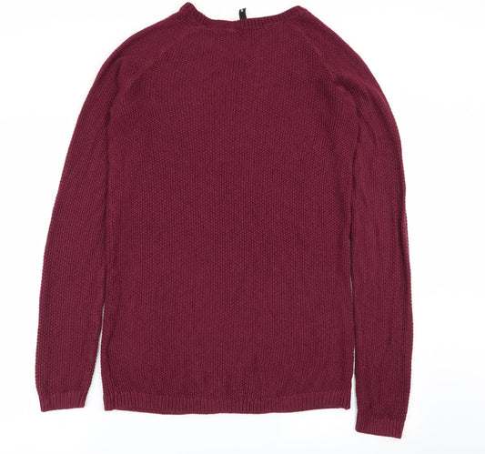 Divided by H&M Mens Red Pullover Jumper Size S