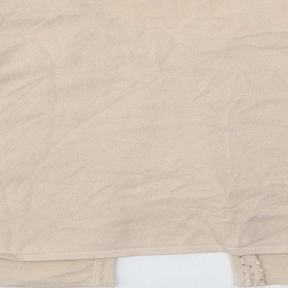 Preworn Womens Beige Cardigan Jumper Size M