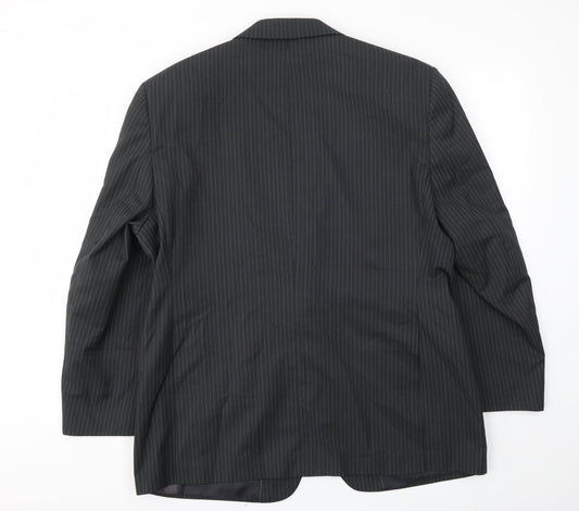George Mens Green Striped Jacket Blazer Size 42
