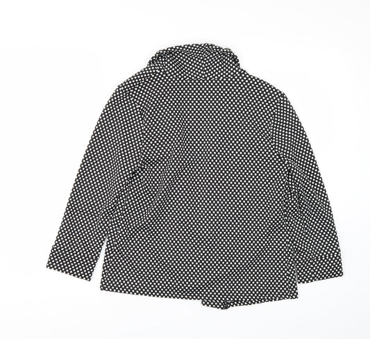 George Womens Black Polka Dot Jacket Blazer Size 10