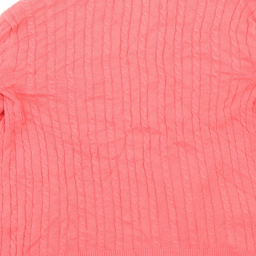Maine Womens Pink Cardigan Jumper Size 12