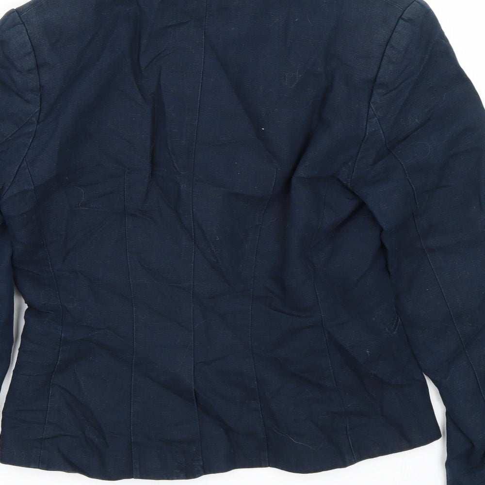 H&M Womens Blue Jacket Suit Size 6
