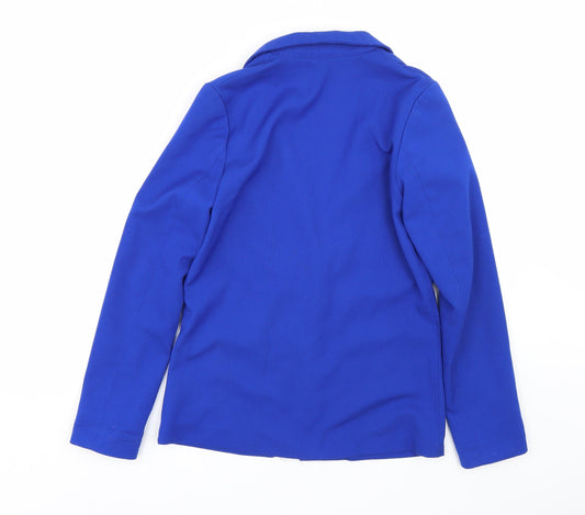 H&M Womens Blue Jacket Suit Size 4