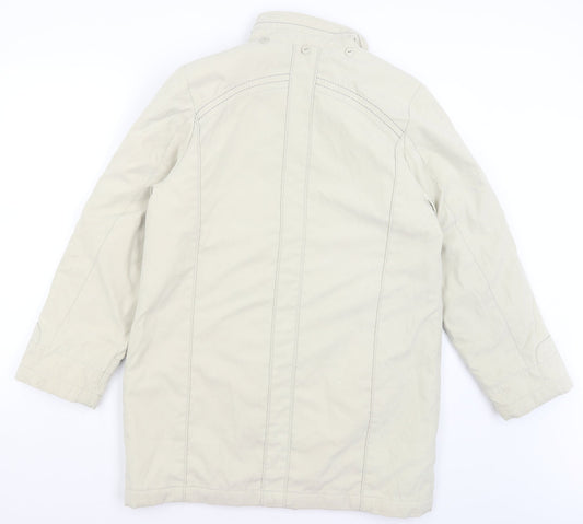 Anna Rose Womens Beige Quilted Coat Size S