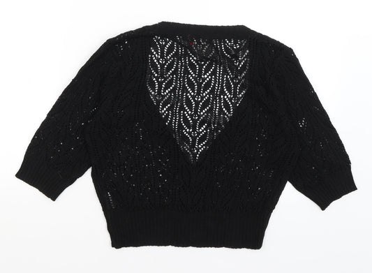 Ses Womens Black Cardigan Jumper Size 14