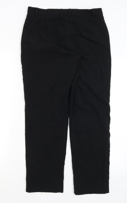 M&S Womens Black Dress Pants Trousers Size 10 L28 in