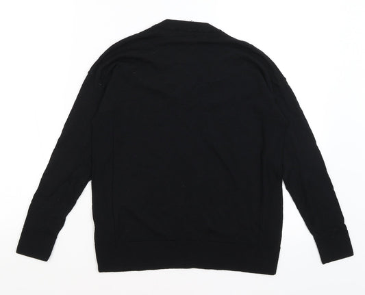 M7S Womens Black Pullover Jumper Size S