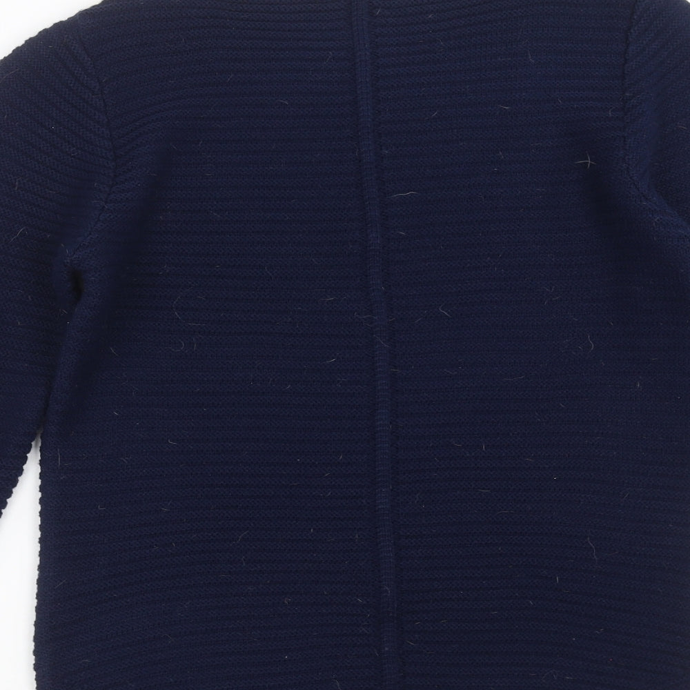 Envy Us Womens Blue Striped Knit Pullover Jumper Size M