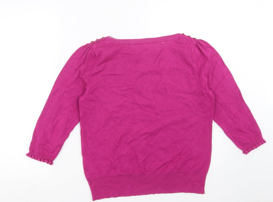 M&Co Womens Purple Pullover Jumper Size 14