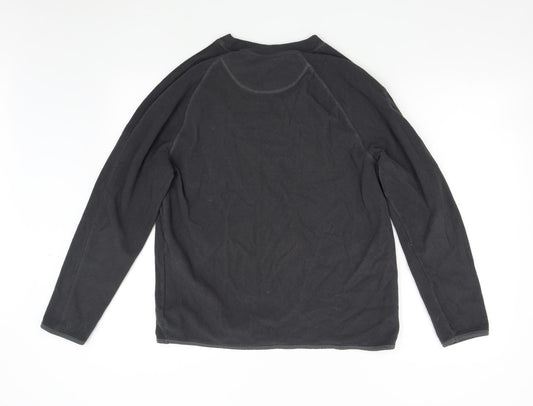 Crane Mens Grey Fleece Pullover Jumper Size M
