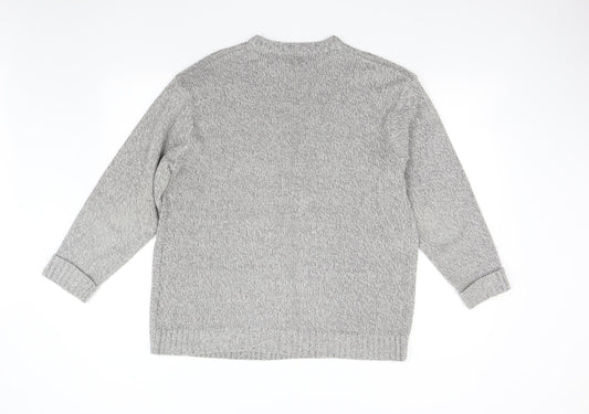 JJ Willis Mens Grey Pullover Jumper Size M